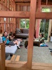 First night glamping in our house!