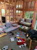 First night glamping in our house!