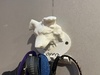 3d prints are popping up all over the house including this dog lead holder for Zorro.