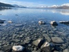 Stayed in hanmer Springs with an outside bath in the morning surrounded by forest. Lunch at new Brighton beach in Christchurch and lake Tekapo and the old stone church for a stretch before we arrived at Twizel.