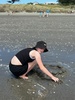 A day trip to the sea. Chip butties, a swim, crab, sea snail and ice cream at Waikanae beach. I thought I had found a beautiful shell for our collection but discovered a little friend instead.