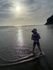 Morning shell hunting. Morning camp rituals.