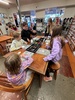 Iris had an early birthday sleepover, earring making and pizza with a few friends, cielo, Lucy and minu.