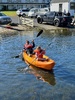 Kayaking on lake Rotoiti. Olive got the hang of it pretty quick and daddy slept while Iris paddled.
