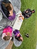 Breakie in our sleeping bags. Living the dream.