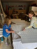 So the panel painting begins… thankfully many hands makes light work of it!