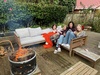 Pizza, Milli over and a fire.