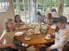 Pancakes for brunch, weeding the vegetables patch, making new friends and finding a really old bottle! Tom made a new home for the compost bin too.