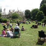 The palace gardens for lunch.