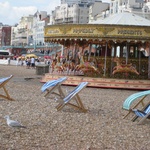 The "Merry Go Round". Gini badly wanted a go.