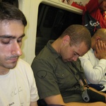 Paul nods off on the way home.