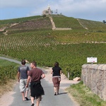 On our way up to the church on the hill.