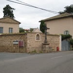 A sign on the way to Fleurie Village.