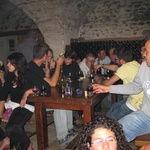 Partying in the cave.