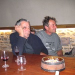 Daniel and Claude share a moment while watching the rugby.