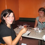Romy and Kristin at the group night out.