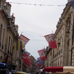 Busy market street