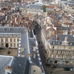 The city street layout with courtyards in every building