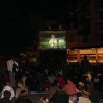 England vs France on the big screen in Place Republique