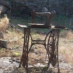 A Singer sewing machine just like mums but a bit on the rusty side