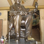 The collector himself or a statue of him to be precise