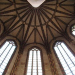 Look up at the head of the Cathedral