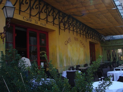 Cafe Terrace at night scene