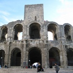 Looking up at the Amphitheatre built in 80 BC