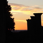 Pretty sunset over Pompeii