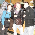 Three white faced kiwis on the road to Sicily