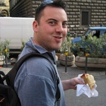 Nige's first breakfast in Italy - good yea?