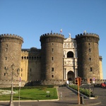 The castle! On a beautiful blue sky backdrop.