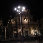 Leaving Catania via the pretty square
