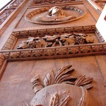 Wooden doors on the inside of the Cathedral
