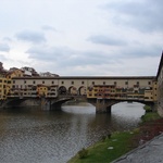A view of the Ponte Vecchio bridge, once housed black smiths and tanners