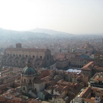 The cathedral and city below