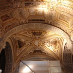 Golden staircase ceiling