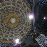 The inside of the Zebra striped church
