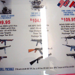 The "combo"s you could choose from in the gun range - I chose the World War II package. Not sure why.