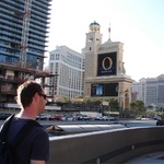 James wandering towards the Bellagio