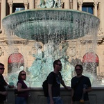 Hiding from the sun outside Paris