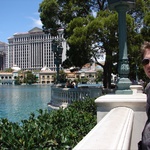 Waiting for the fountain show outside the Bellagio