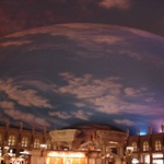 The ceiling changed colours throughout the day to simulate the sun rise / sun sets.