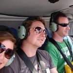 Just about to take off on our Helicopter tour of the grand canyon! Scary .... 