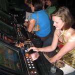 Gini in her element on the Fishy game!