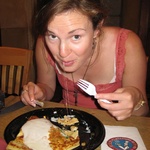 Gooey crepes inside Paris.