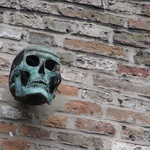 A bronze replica of some dudes skull. Can't remember why.
