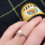 The proposal ring - Pearl on White Gold
