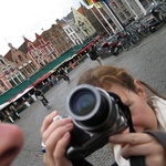 Yee gads there's a giant nose trying to destroy Bruges main square!