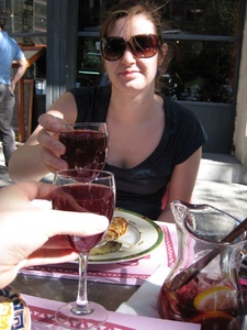First lunch with our first of many sangrias.